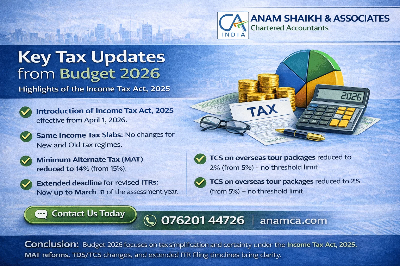 Key Tax Update from Budget 2026