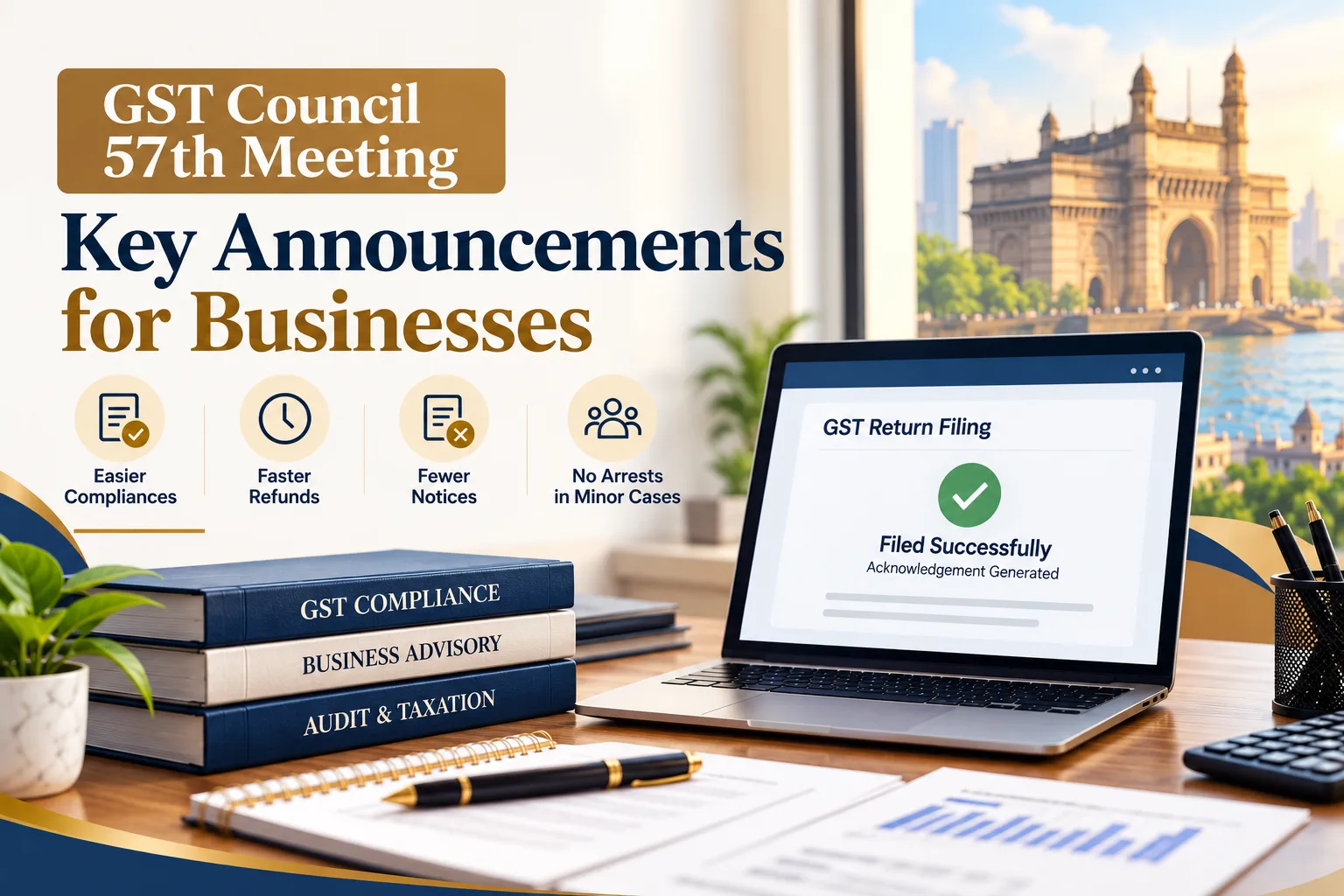 GST Council 57th meeting key announcements for businesses